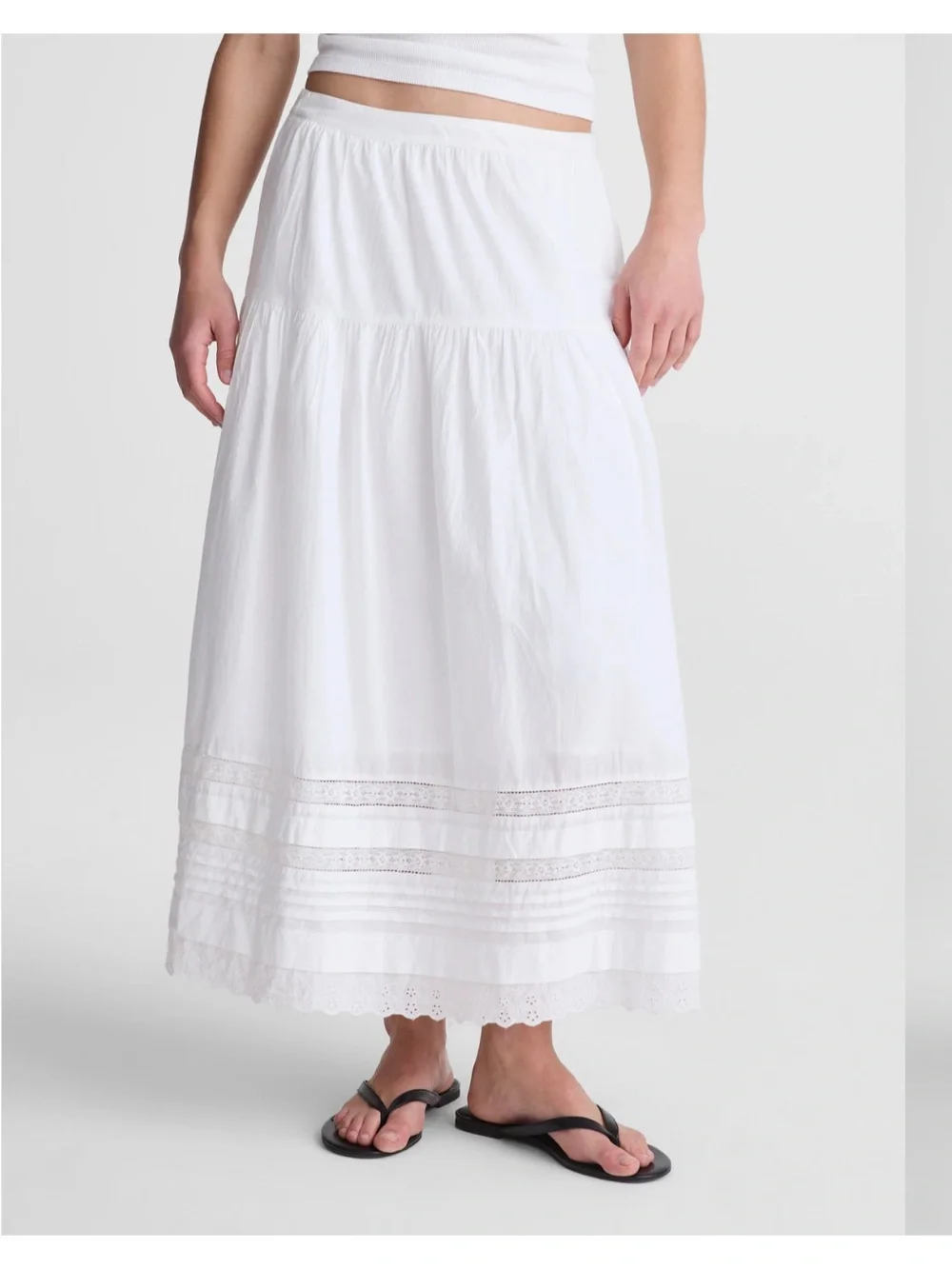 Madewell Pintucked Midi Skirt - Picture 2 of 9